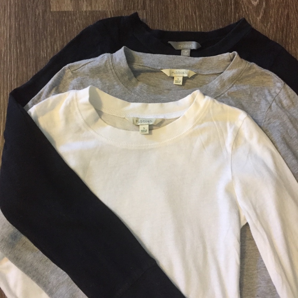 Nordstrom Rubbish Grey Long Sleeve T-shirt